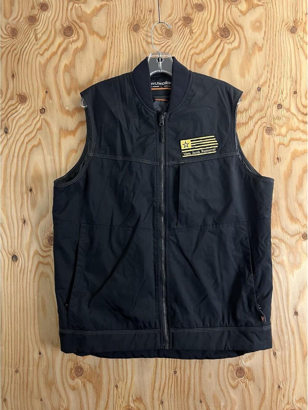 VGUC Grundens Ballast Insulated Vest Black Mens L Fishing Work Vets Junk Removal